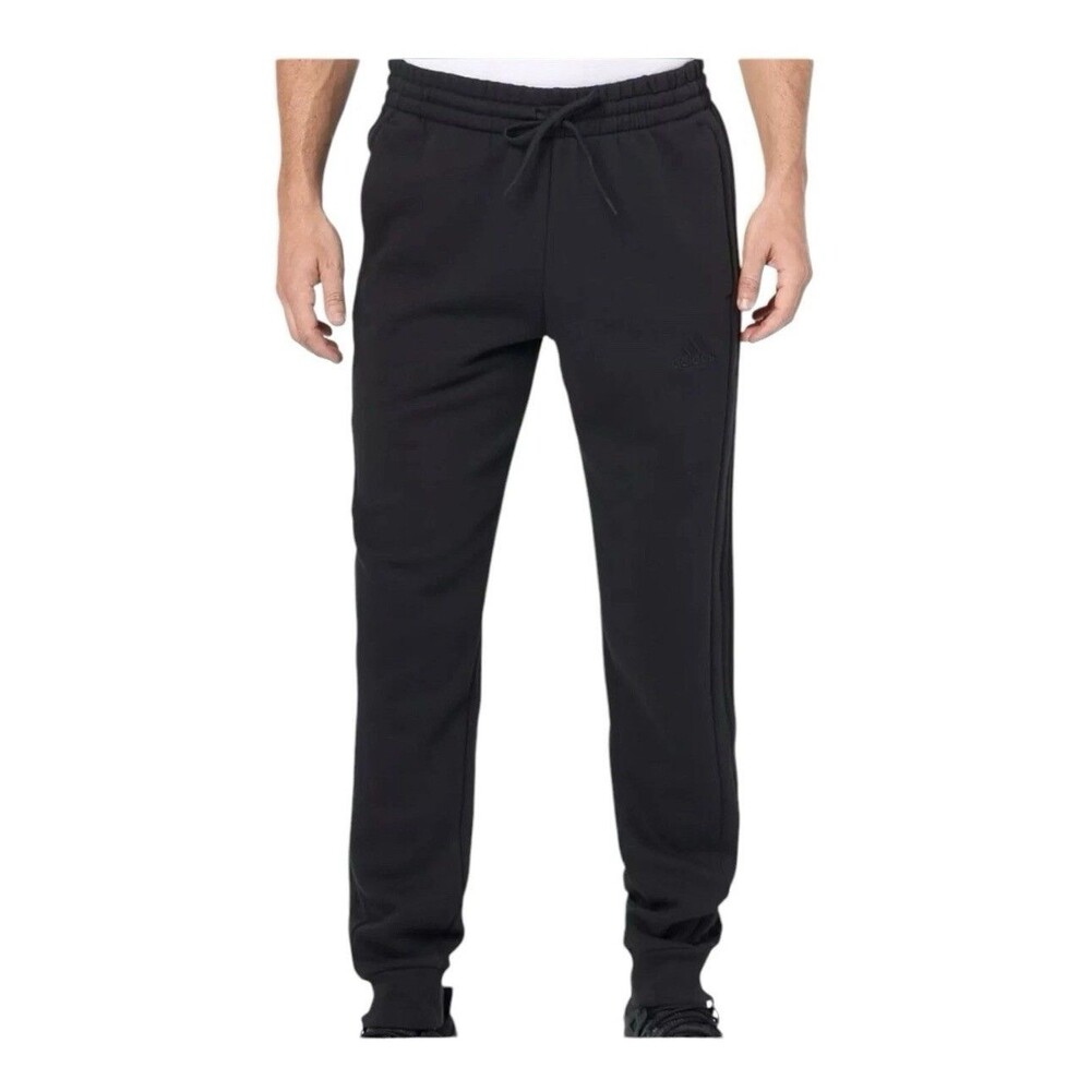 Adidas Essentials Fleece 3-stripes Tapered Pants Men's Size 4XLT Black IJ8885